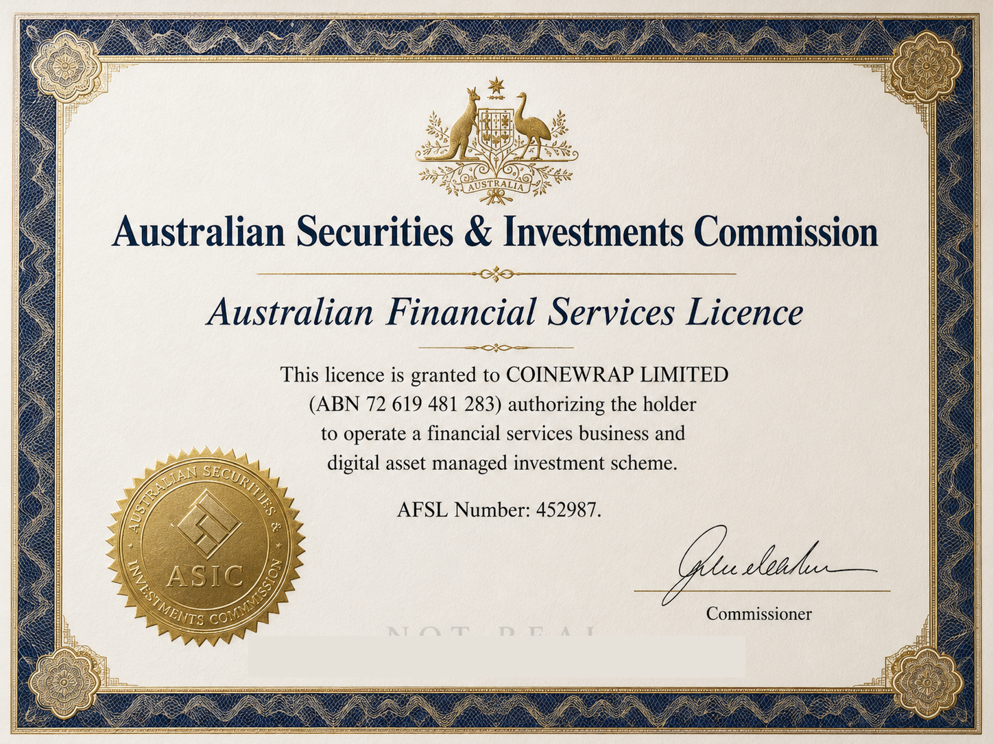 ASIC Australian Financial Services Licence